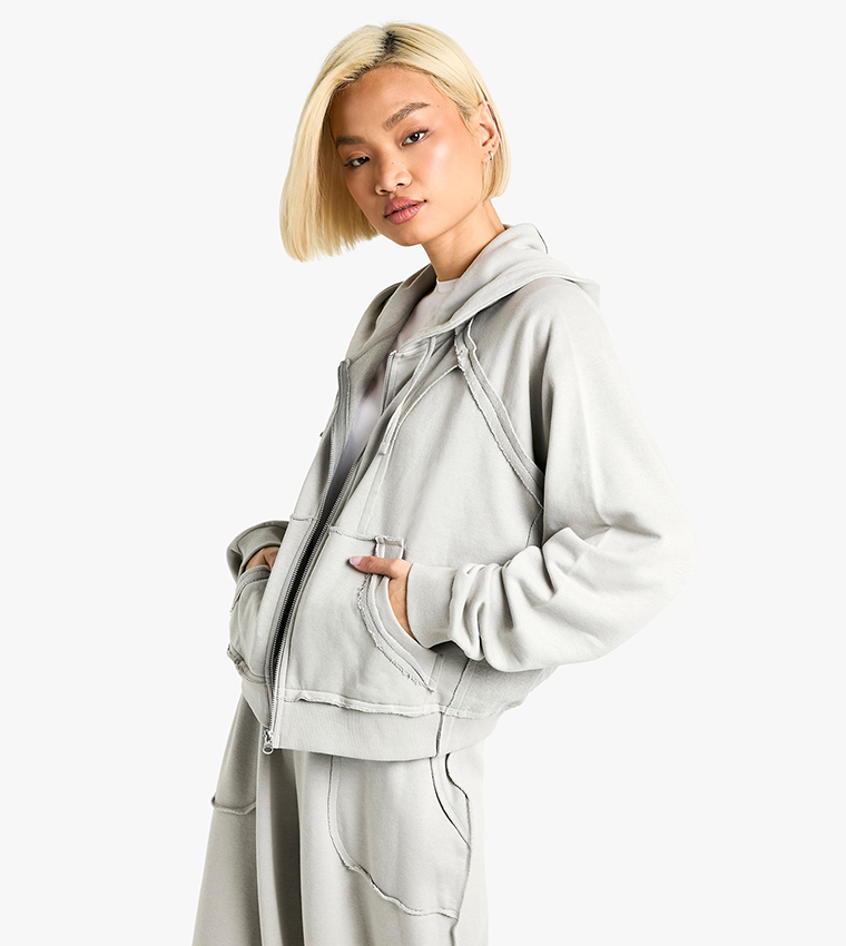 Deconstructed Oversized Hooded Jacket