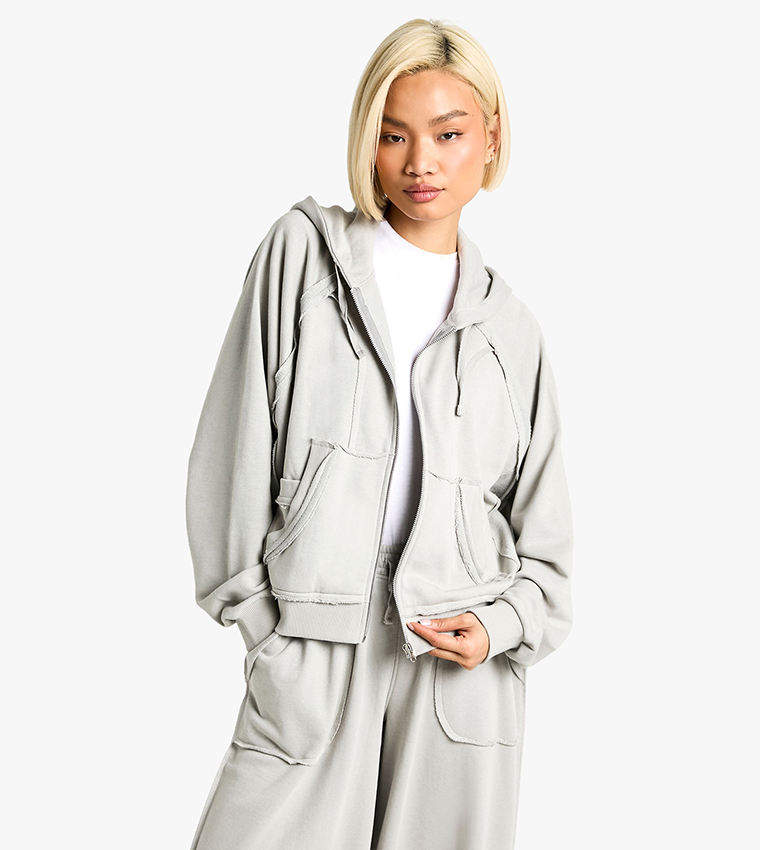 Deconstructed Oversized Hooded Jacket