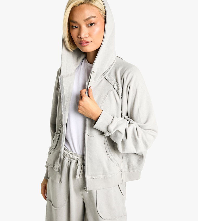 Deconstructed Oversized Hooded Jacket