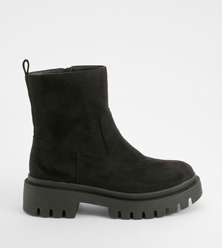 Wide Fit Chunky Panel Detail Chelsea Boots