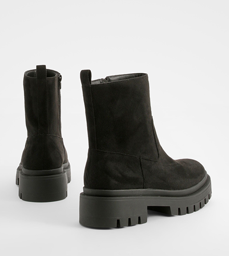 Wide Fit Chunky Panel Detail Chelsea Boots