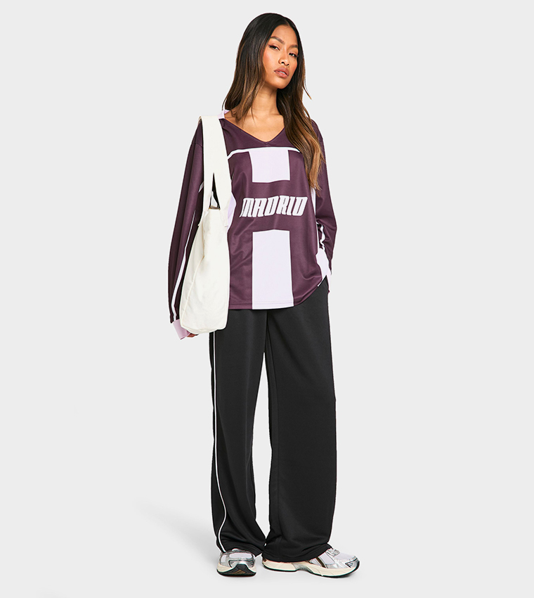 Madrid Printed Oversized Football T-Shirt
