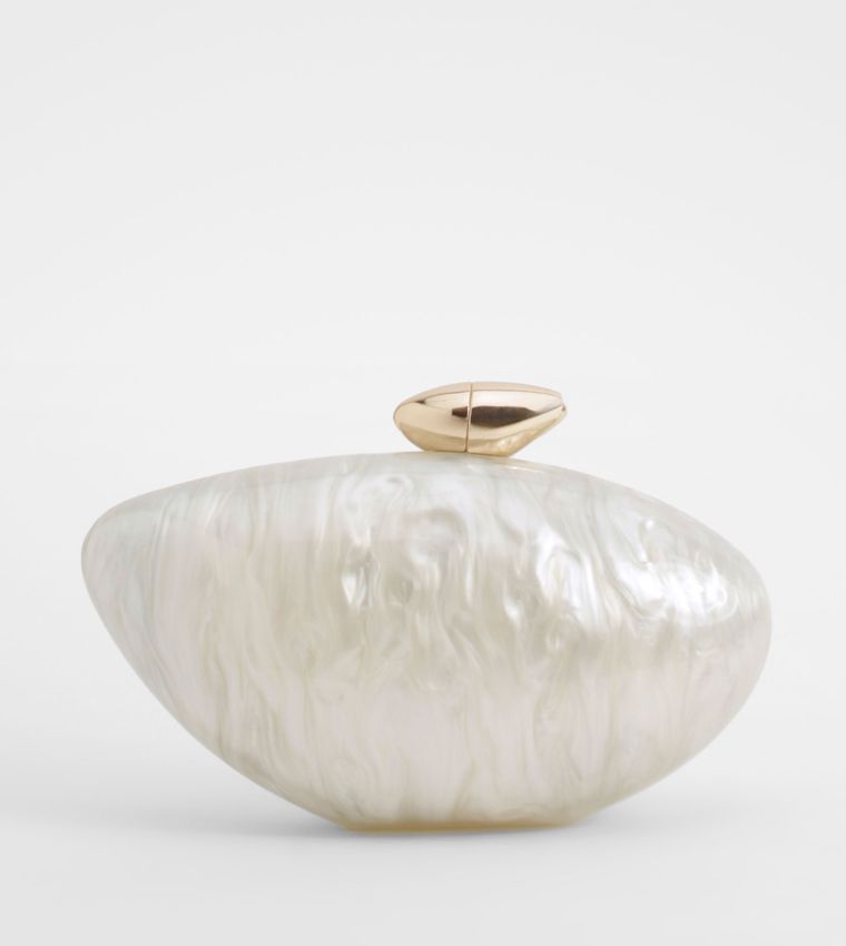 Marbled Acrylic Clutch Bag