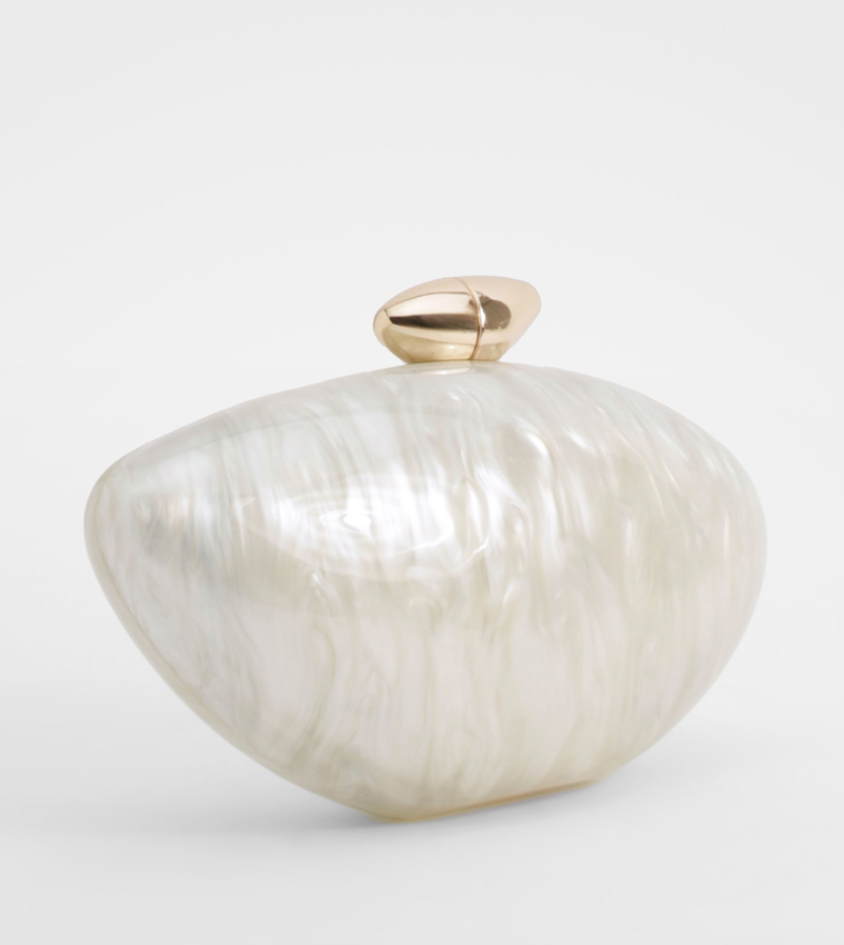 Marbled Acrylic Clutch Bag