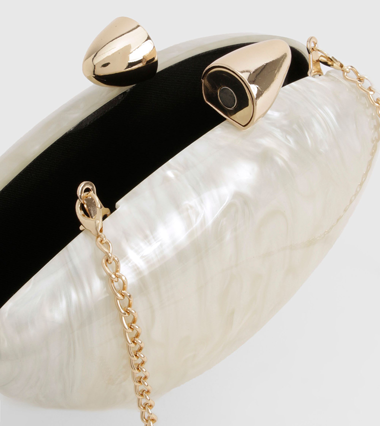 Marbled Acrylic Clutch Bag