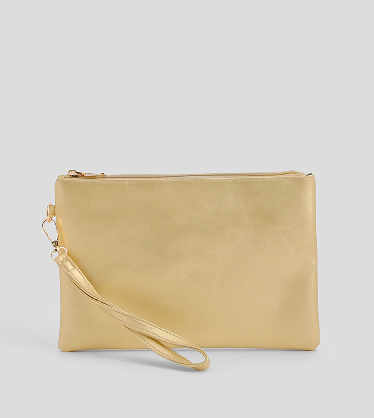 Soldi Zip Closure Clutch Bag