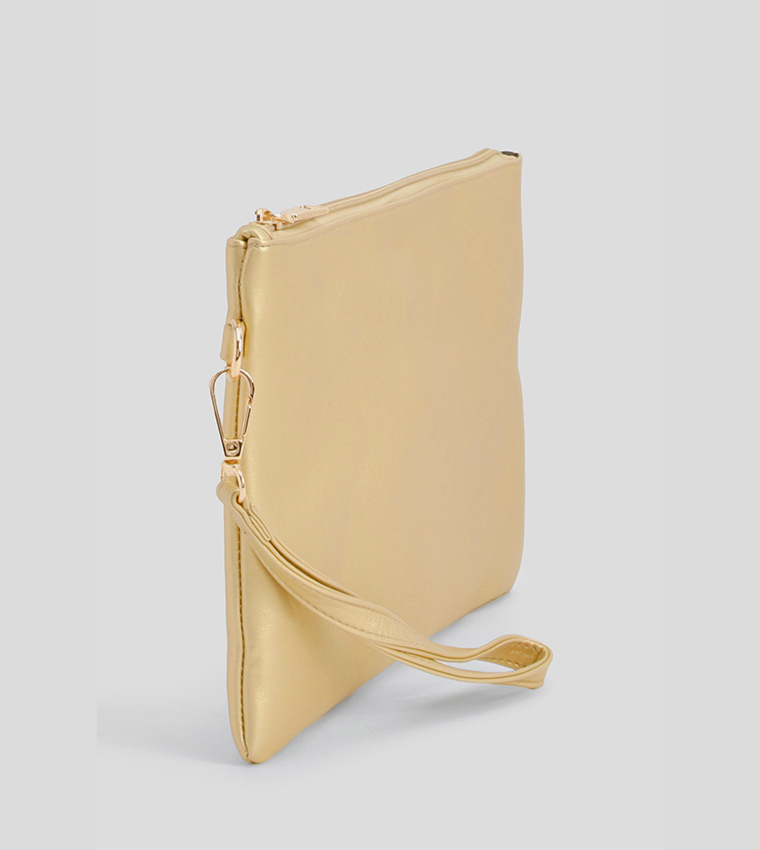 Soldi Zip Closure Clutch Bag