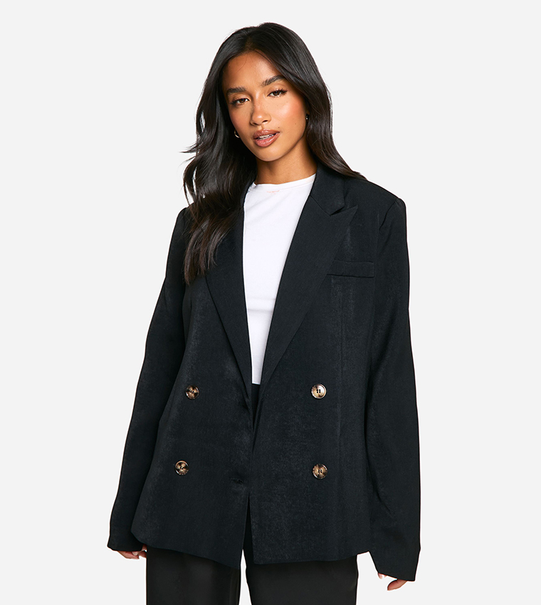 Petite Double Breasted Blazer