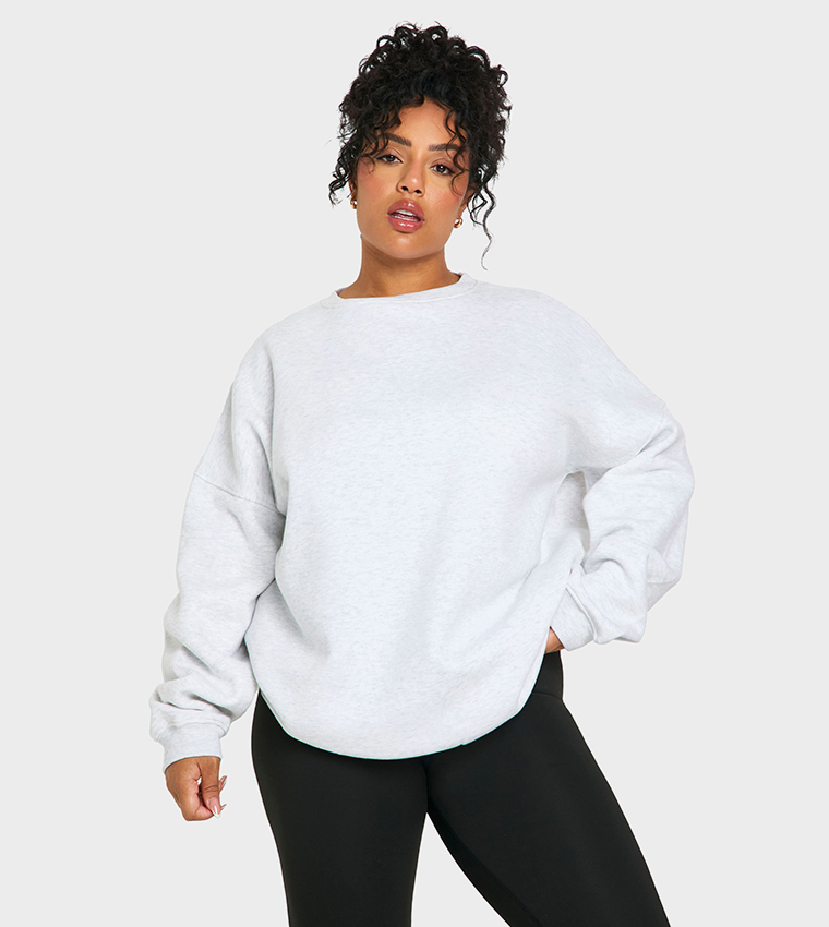 Buy Boohoo Curve California Slogan Back Print Oversized Sweatshirt