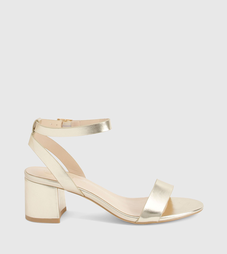 Wide Fit Metallic Heeled Sandals