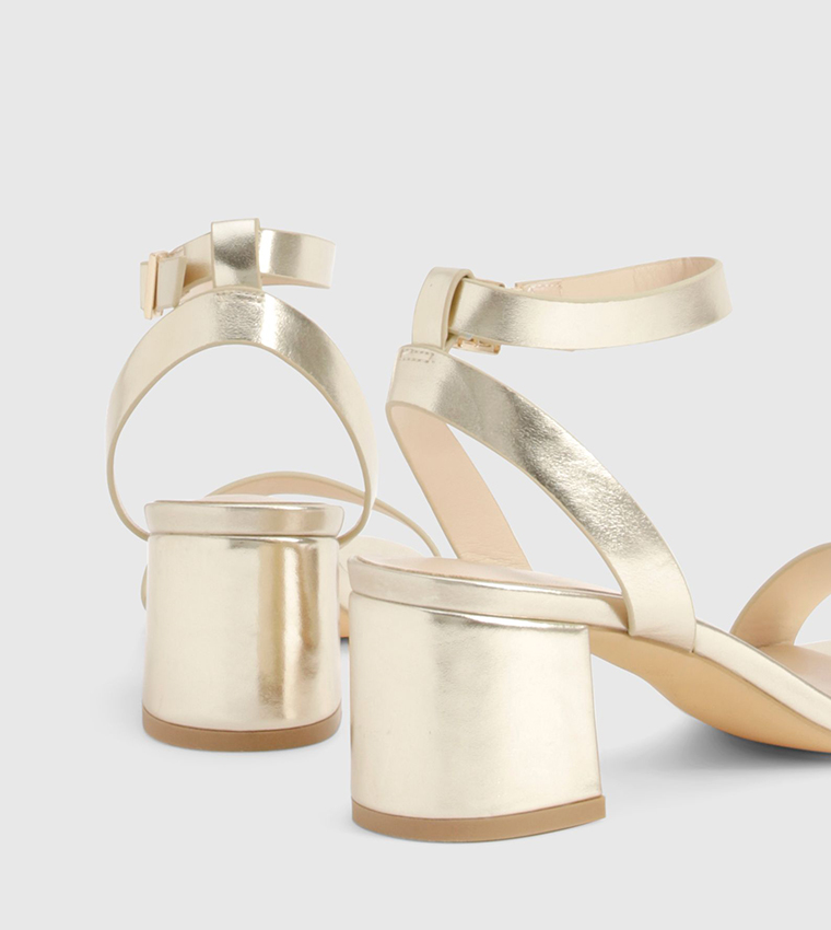 Wide Fit Metallic Heeled Sandals