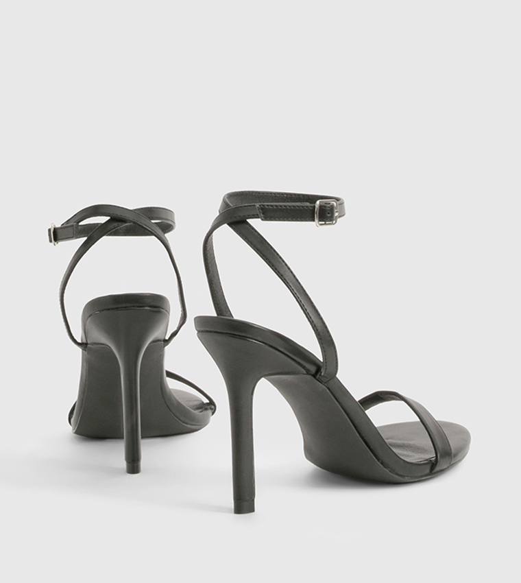 Wide Fit Ankle Strap Heeled Sandals