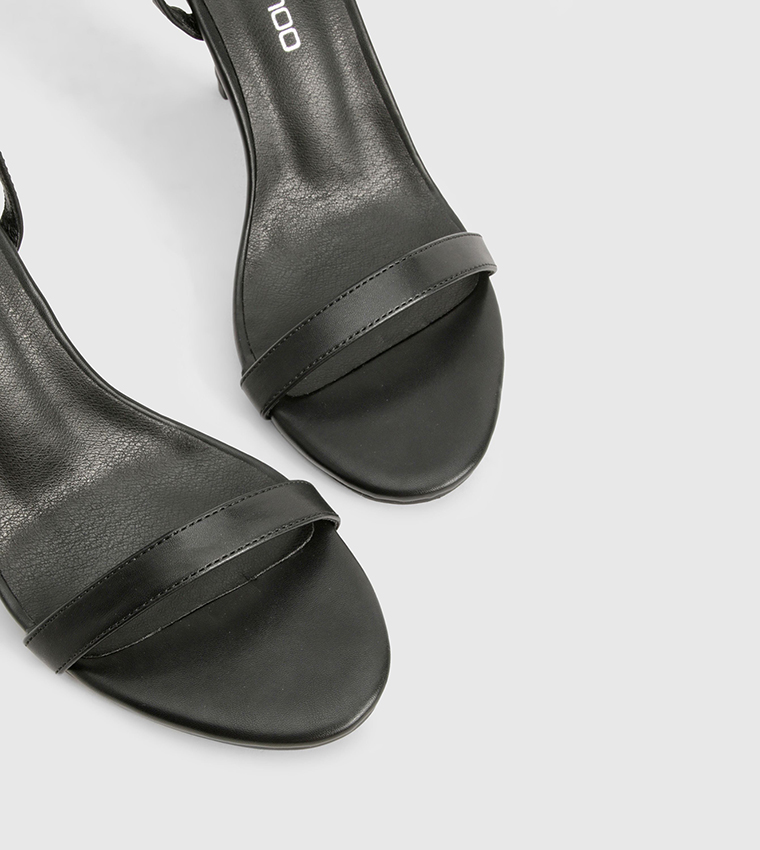 Wide Fit Ankle Strap Heeled Sandals