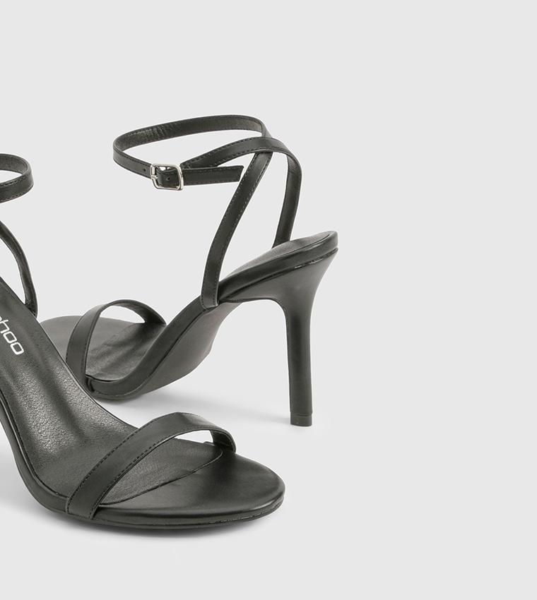 Wide Fit Ankle Strap Heeled Sandals