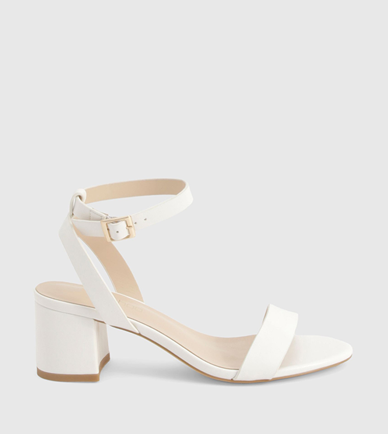 Ankle Strap Low Block Heel Sandals