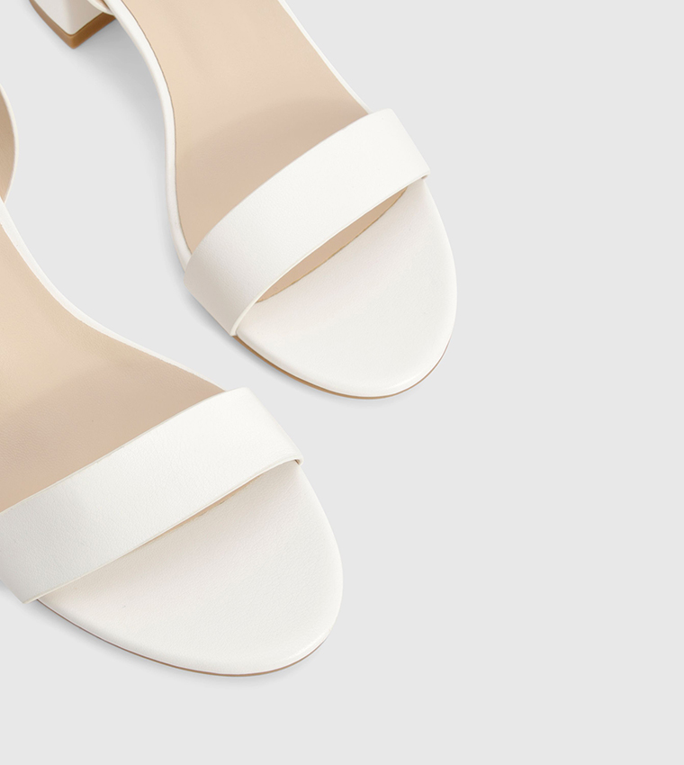 Ankle Strap Low Block Heel Sandals