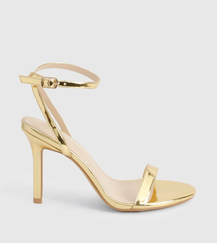 Wide Fit Metallic Heel Sandals