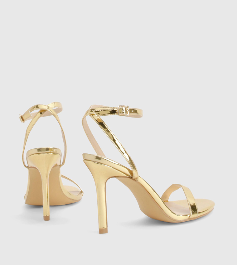 Wide Fit Metallic Heel Sandals