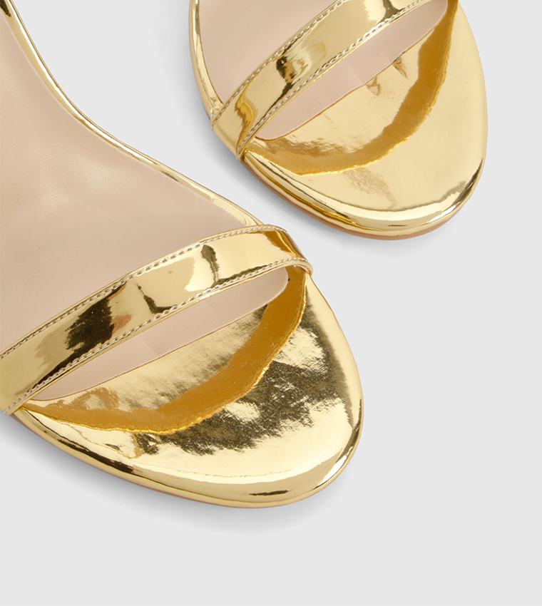 Wide Fit Metallic Heel Sandals