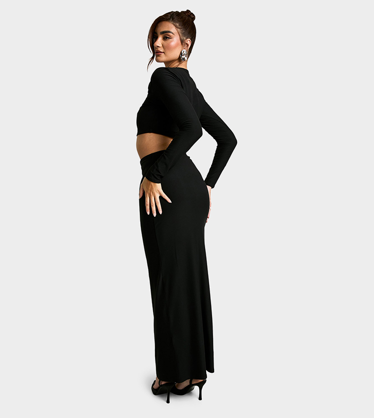 Buy Boohoo Soft Touch Maxi Skirt In Black | 6thstreet Bahrain