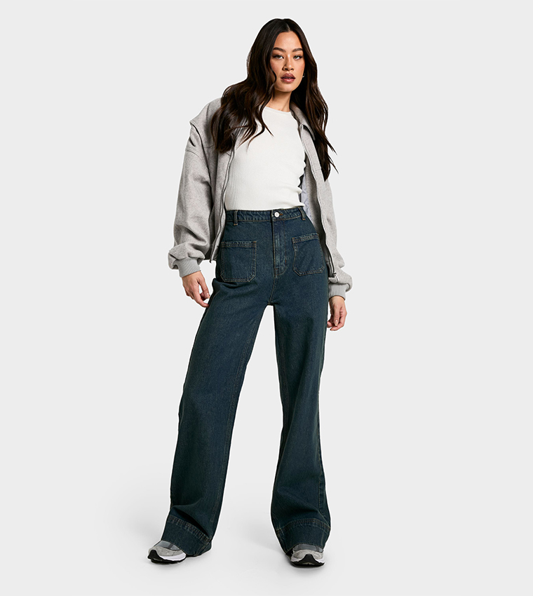 Tall Pocket Detail Flare Leg Jeans