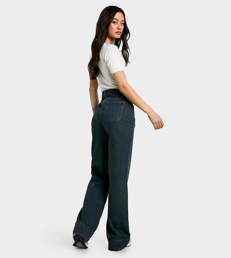 Tall Pocket Detail Flare Leg Jeans
