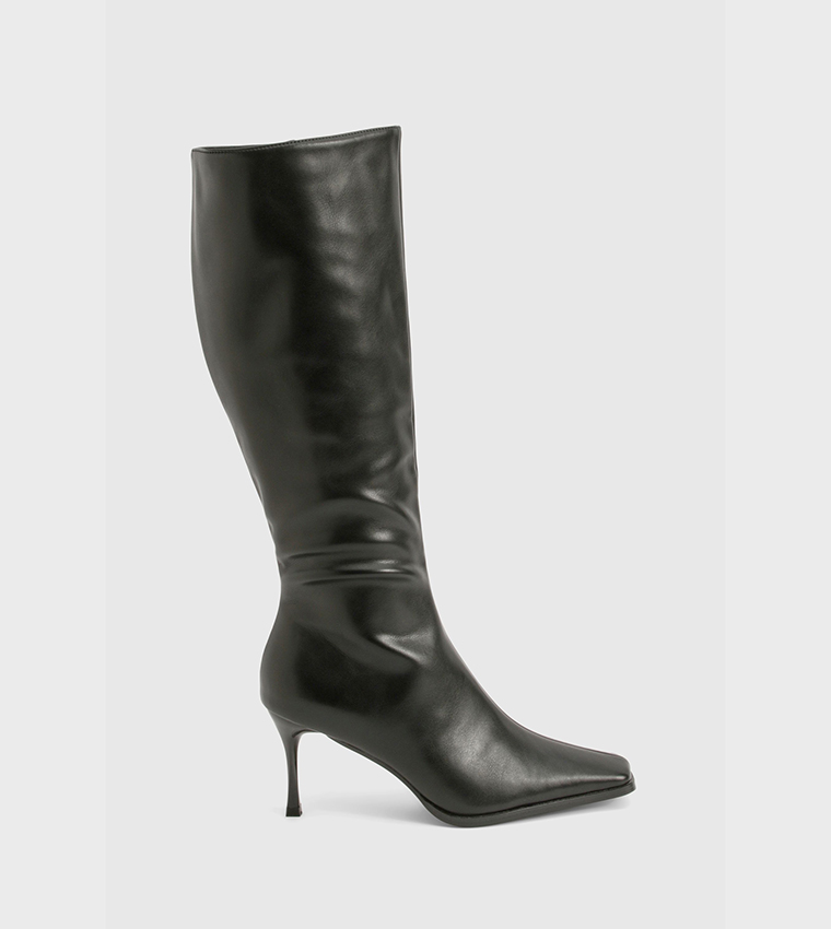 Pointed Toe Heel Knee High Boots