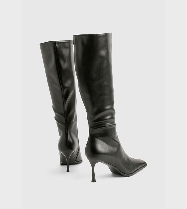 Pointed Toe Heel Knee High Boots