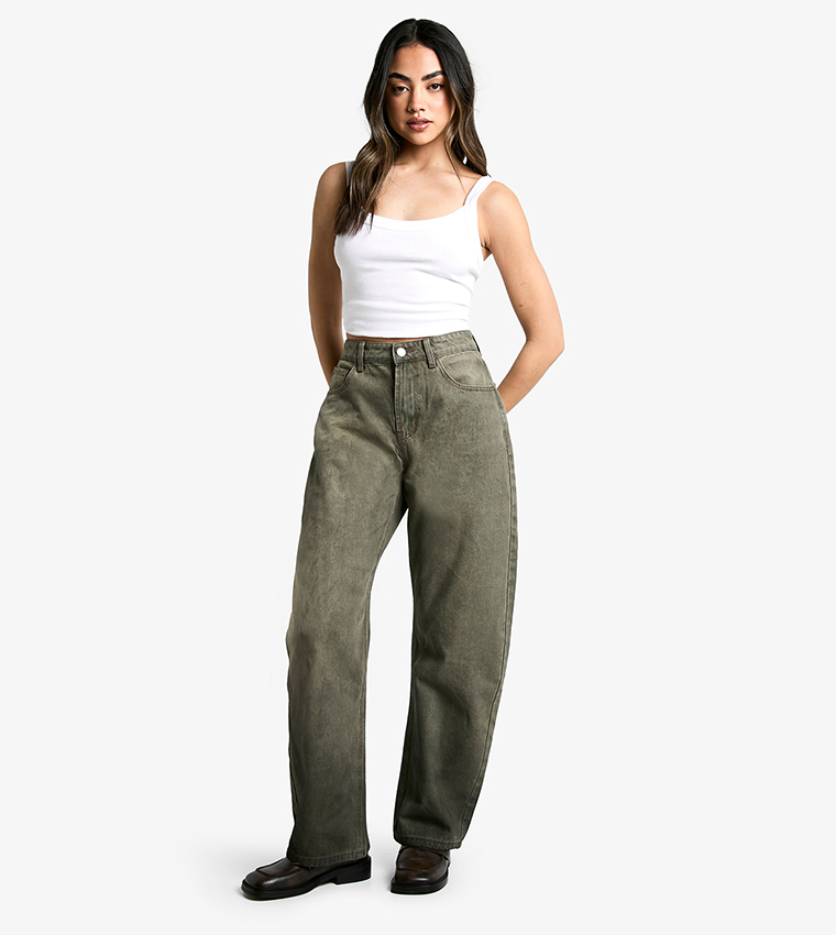 Faded Carrot Leg Jeans