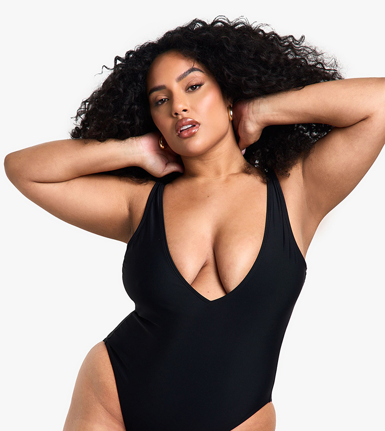 Curve Swimwear Essentials Plunge Tummy Control Swimsuit