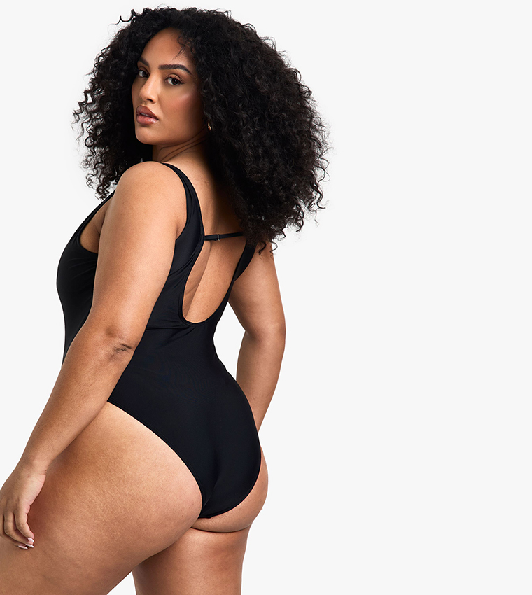 Curve Swimwear Essentials Plunge Tummy Control Swimsuit
