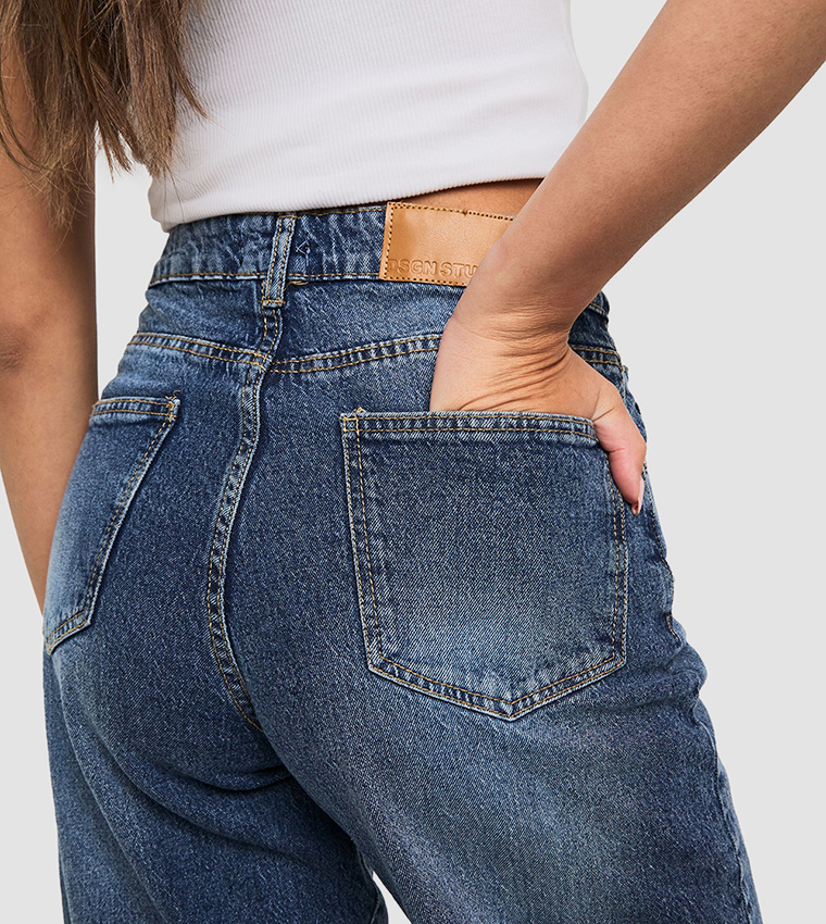 Faded Super Wide Leg Jeans