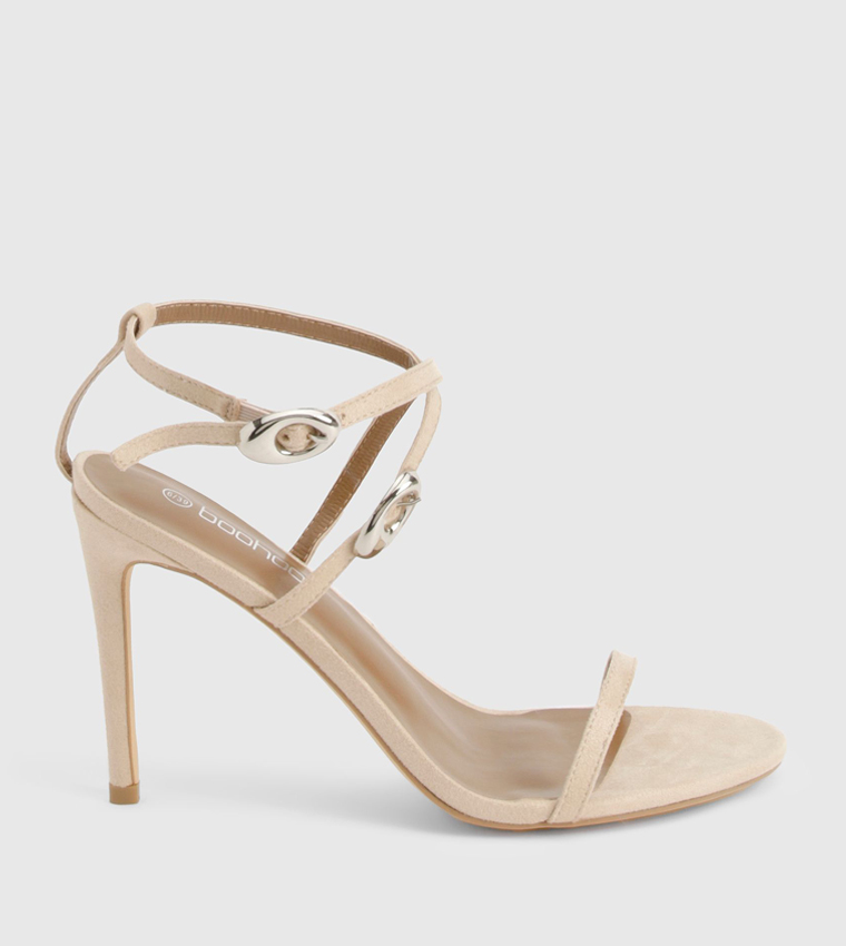 Buckle Detail Round Toe Stiletto Heels