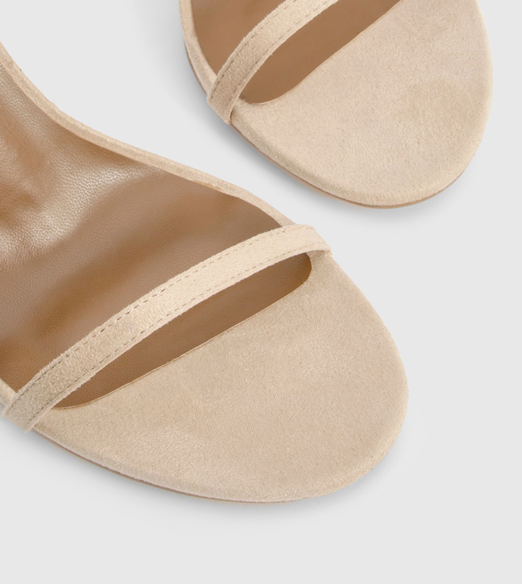 Buckle Detail Round Toe Stiletto Heels