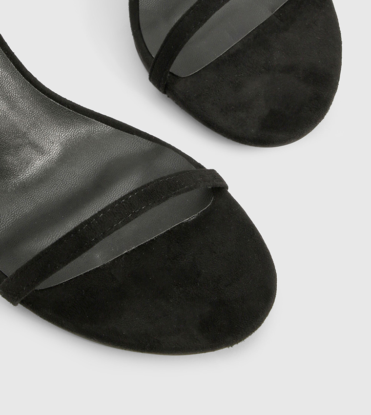 Buckle Detail Round Toe Stiletto Heels