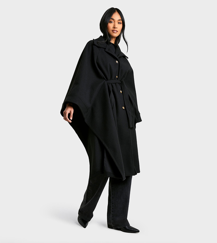 Wool Look Oversized Cape