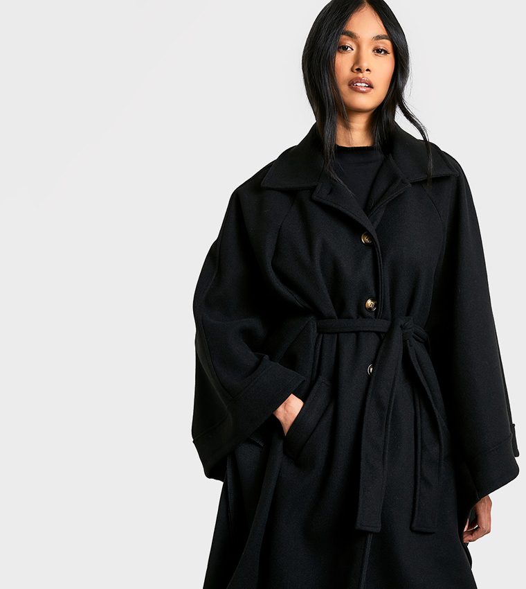 Wool Look Oversized Cape