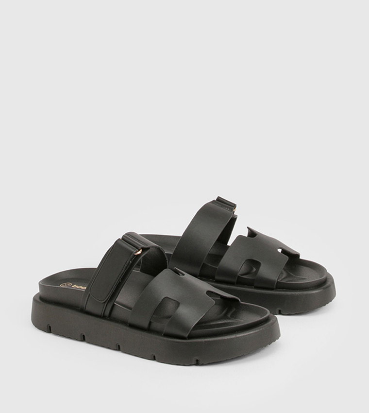 Block Double Strap Flatform Sandals