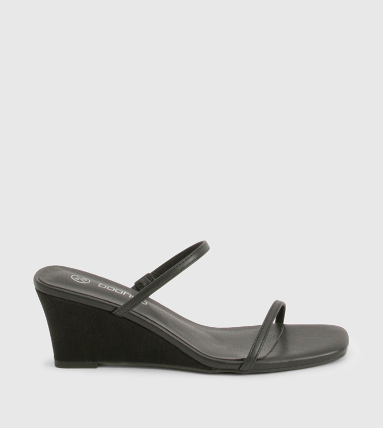 2 Part Strap Wedge Sandals
