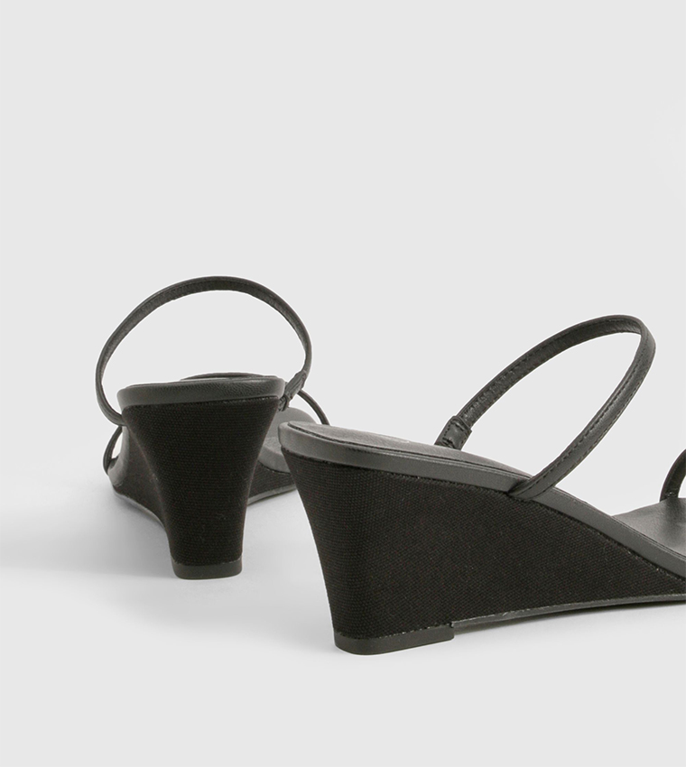 2 Part Strap Wedge Sandals