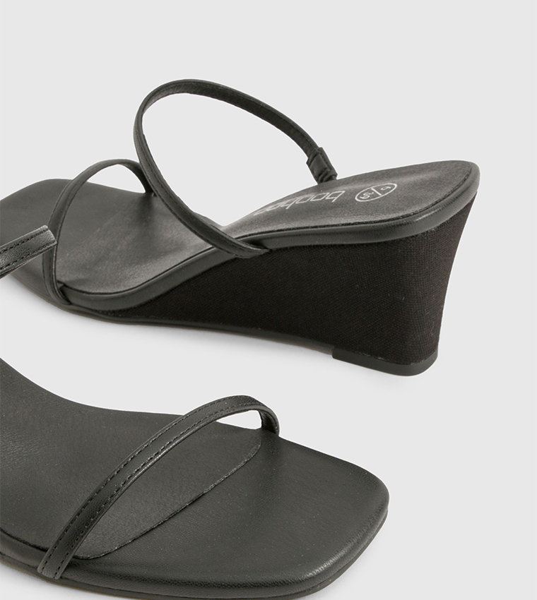 2 Part Strap Wedge Sandals