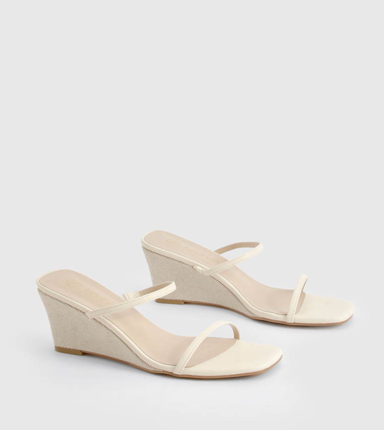 2 Part Strap Wedge Sandals
