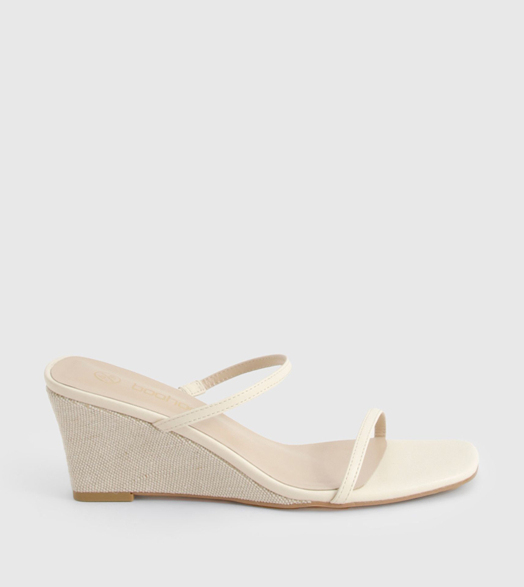 2 Part Strap Wedge Sandals