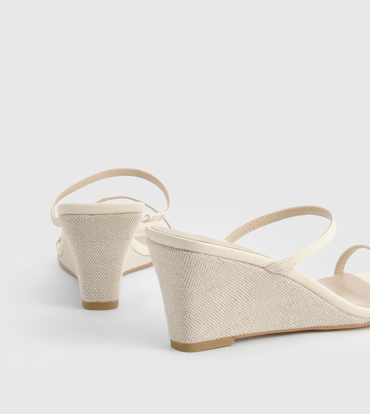 2 Part Strap Wedge Sandals