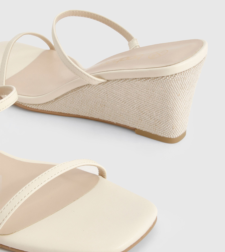 2 Part Strap Wedge Sandals
