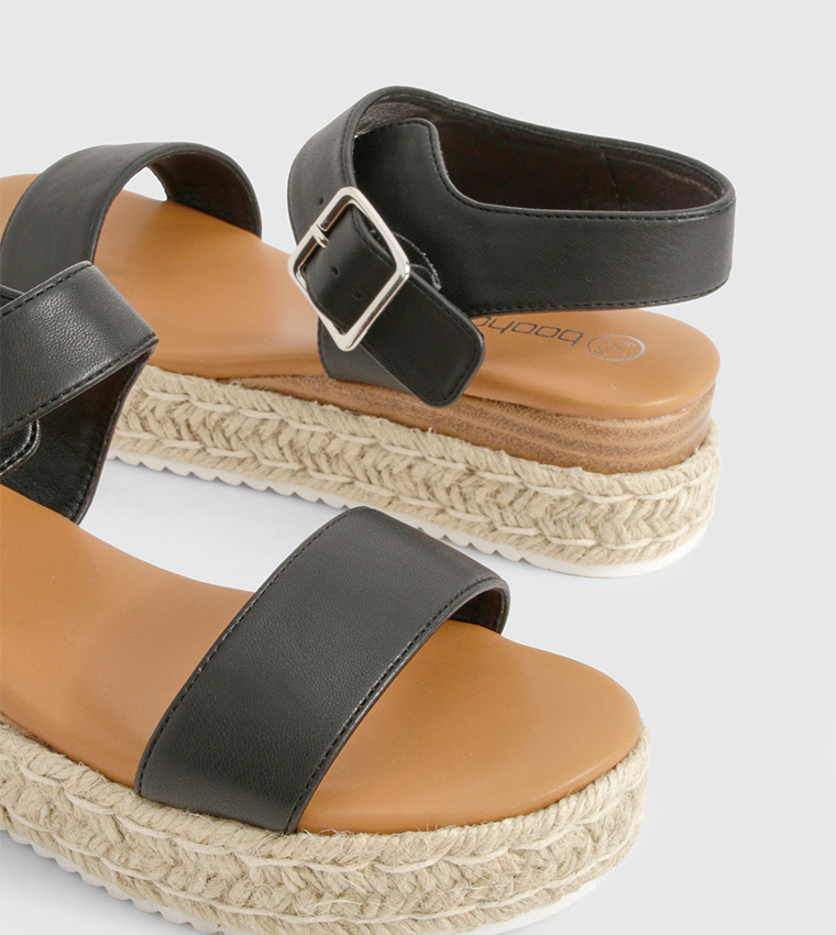 Buckle 2 Part Wedge Sandals