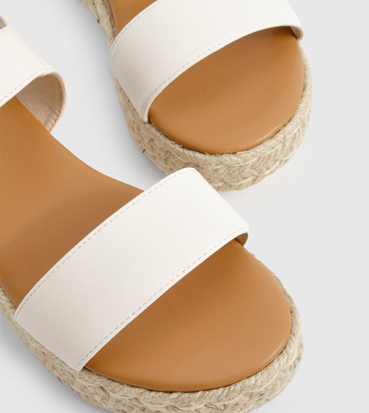 Buckle 2 Part Wedge Sandals