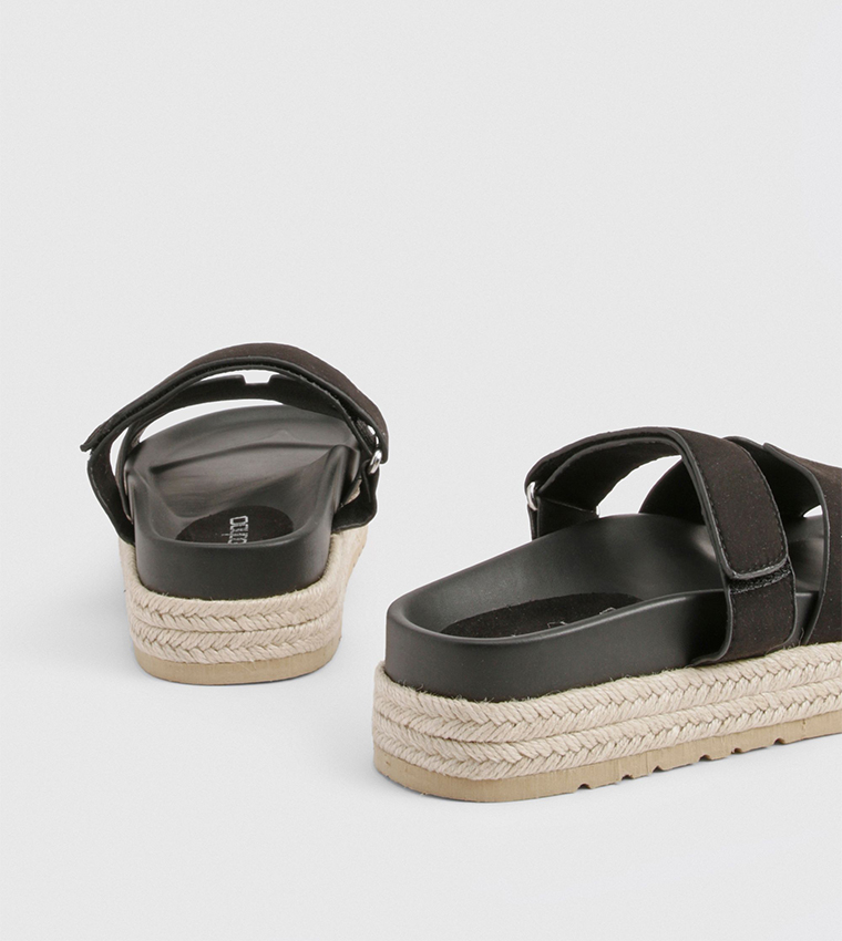 Faux Suede Platform Sandals