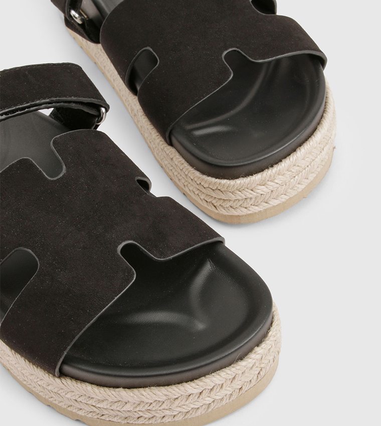 Faux Suede Platform Sandals