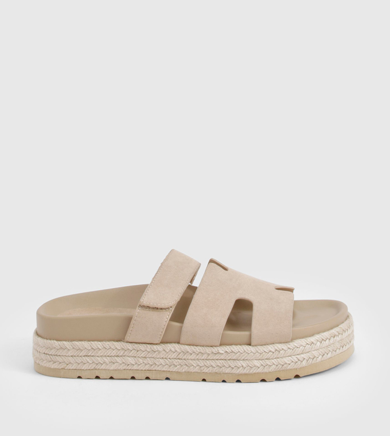 Faux Suede Platform Sandals